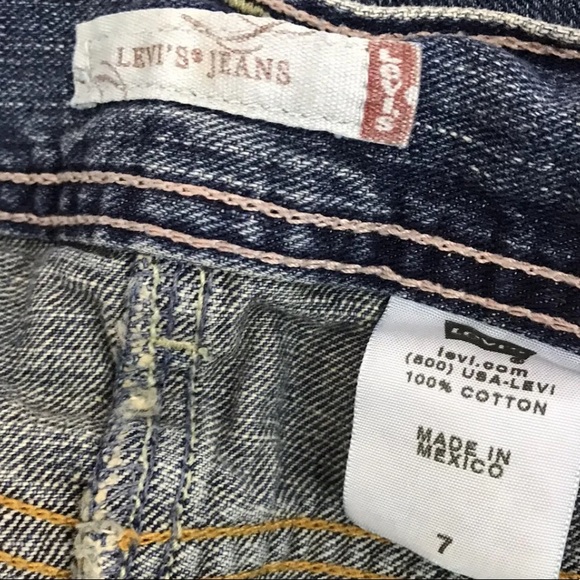 Levi's Red Tab Juniors Womens Size 7 Boho Hippie Prairie Denim Maxi Jean Skirt - Picture 6 of 8